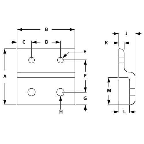 dimensions-Single Panel Retainer