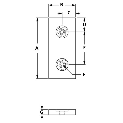 dimensions-DELUXE BEARING REPLACEMENT PADS - FLAT
