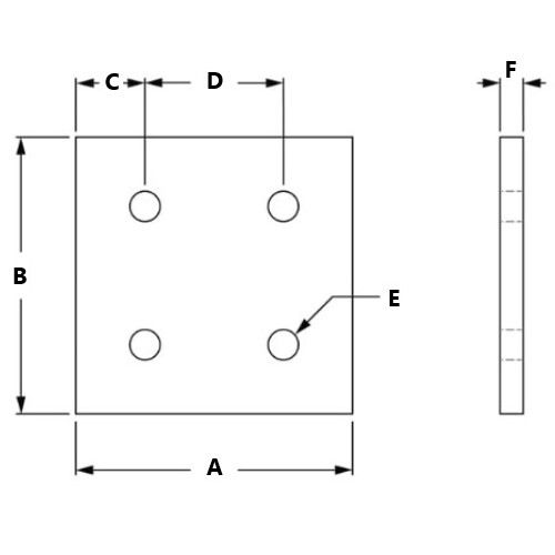 Picture of 664049 - 4 Hole Joining Plate