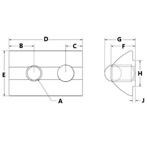 Picture of 664111 - Drop in T-nut with Stepped Ball Bearing