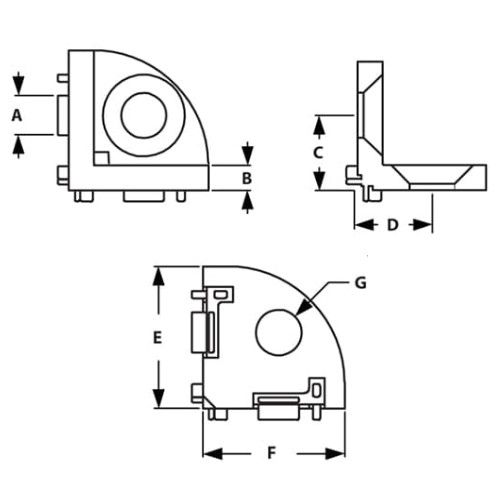 Picture of 671230 - 3-way Connector Angle