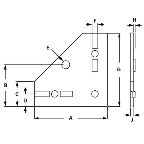 Picture of 671207 - 4 Hole Connection Plate