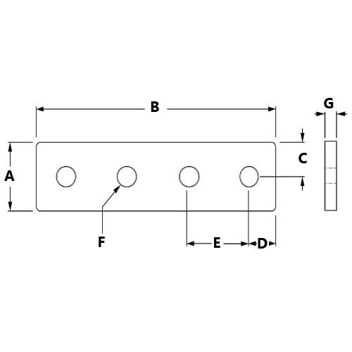 Picture of 671688 - 4 Hole Joining Strip