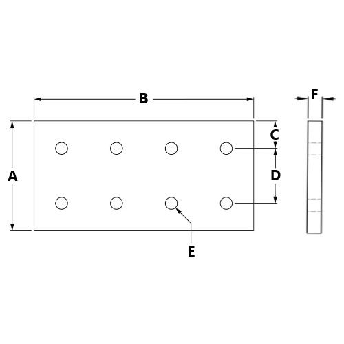 Picture of 671694 - 8 Hole Joining Plate