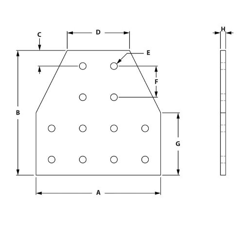 Picture of 654158 - 12 Hole Tee Joining Plate
