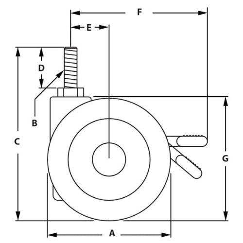 Picture of 655225 - Furniture Style Caster