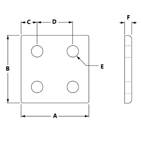 Picture of 671692 - 4 Hole Joining Plate
