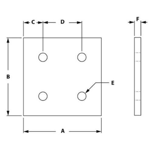 Picture of 654199 - 4 Hole Joining Plate