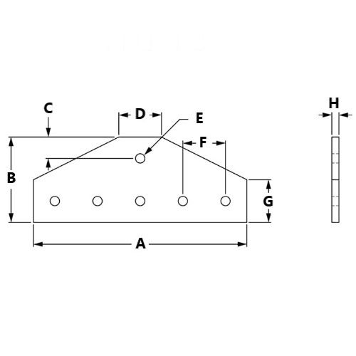 Picture of 653144 - 6 Hole Tee Joining Plate