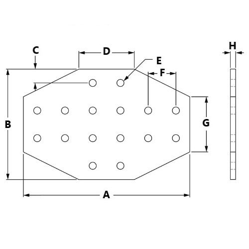 Picture of 653103 - 16 Hole Cross Plate