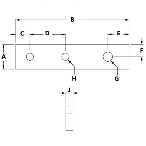 Picture of 653271 - 3 Hole Small Transition Strip