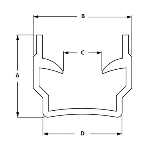Dimensions-Cover and Reduction Profile 8mm