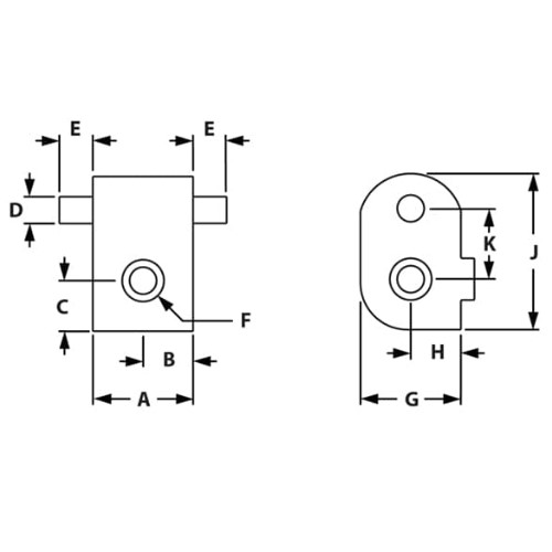 TWO PIN HINGES